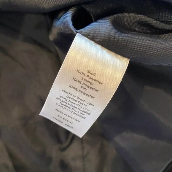 Talbots Lightweight Nautical Sailboat Navy Blue Quilted Puffer Vest, Size XL - Picture 6 of 7